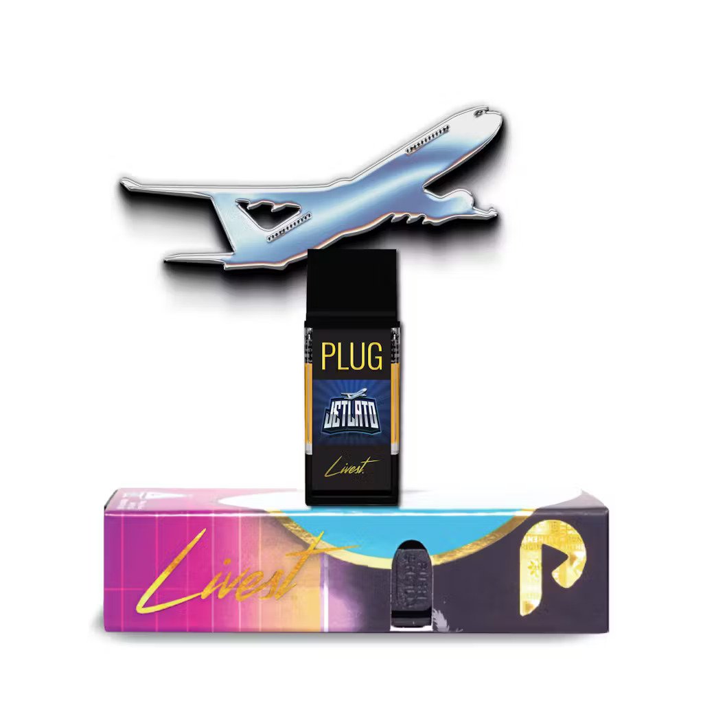 PlugPlay Livest Jetlato. This luxurious fusion of diesel tones and sweetness creates a well-balanced high, elevating the mind and relaxing the body